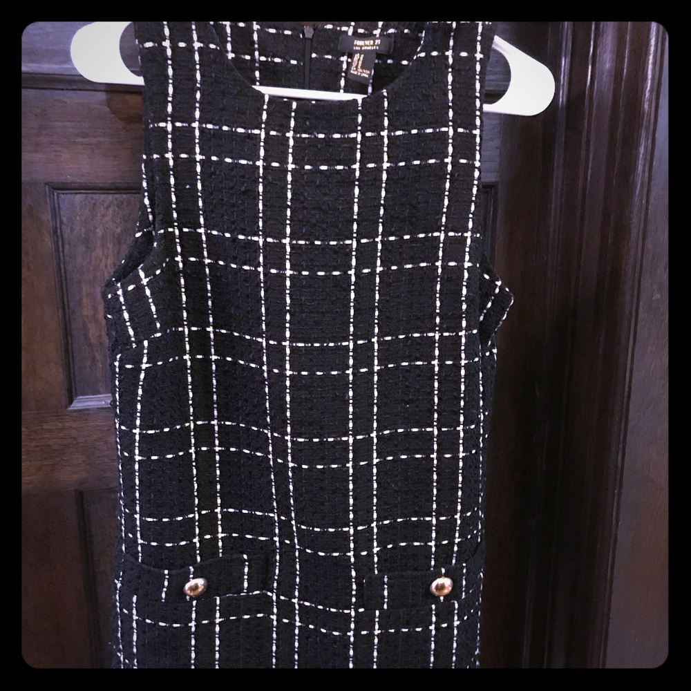 Tweed shift dress
